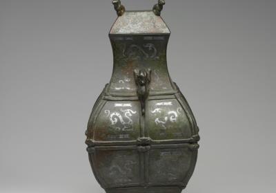 图片[3]-Fang wine vessel with rope-and-knot pattern and silver inlay, Warring States period (475-221 BCE)-China Archive